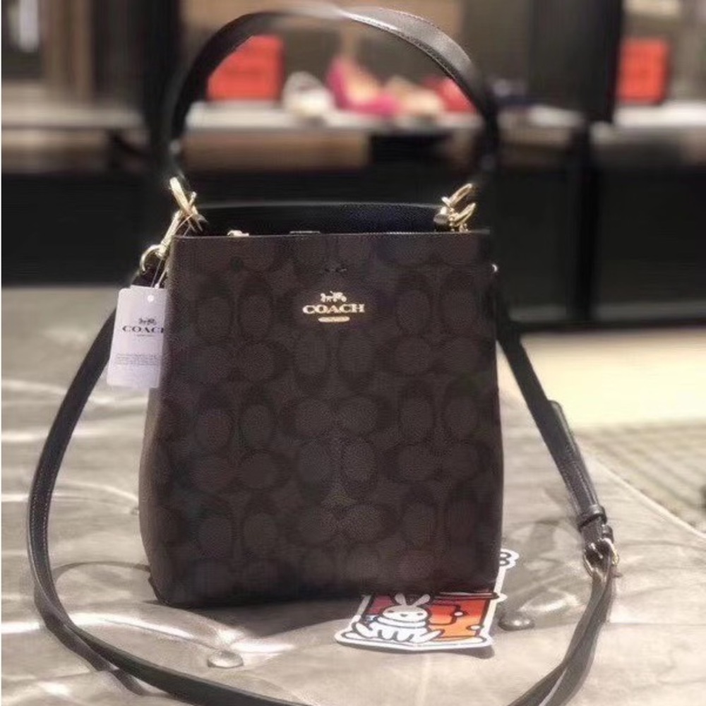 Coach Small Town Bucket Bag In Signature Canvas
